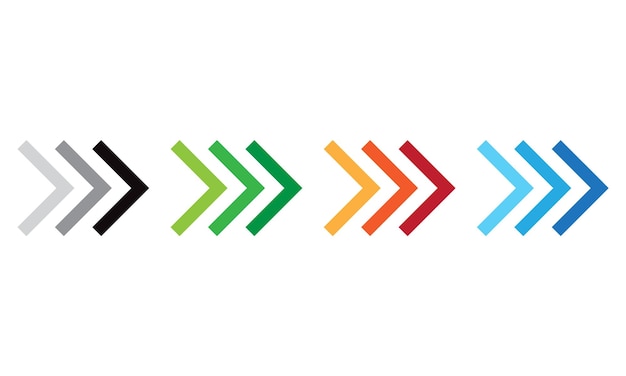 colorful arrows on a white background