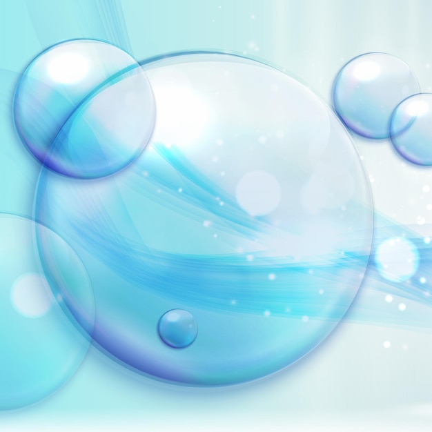 Colorful blue background with waves Ilustration