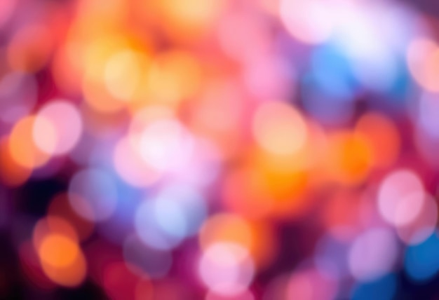 Colorful Bokeh Background with Defocused Lights