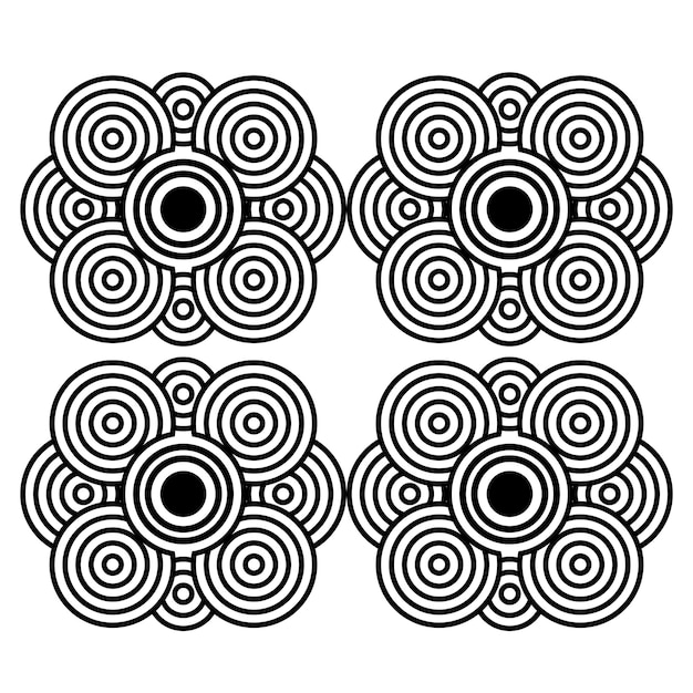 Colorful circle and square pattern background vector illustration