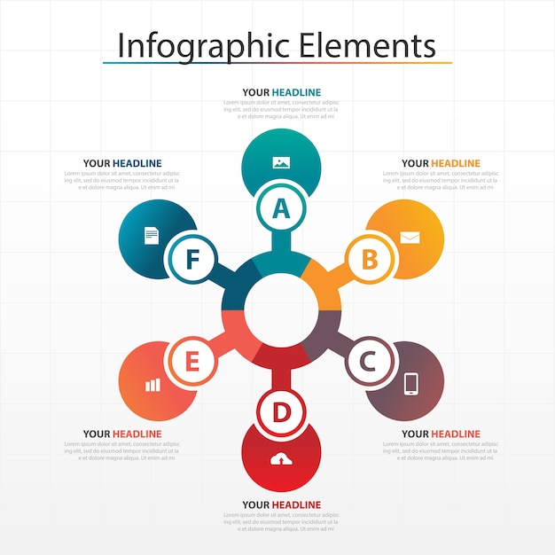 Colorful Circle business Infographics elements