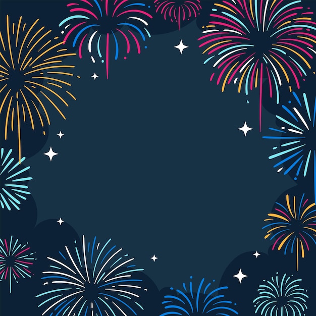 Colorful Fireworks Background