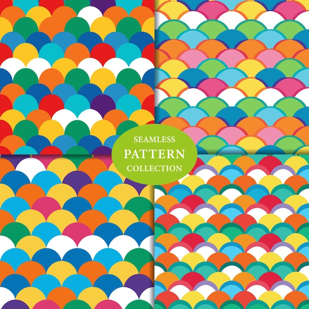 colorful fishscale Seamless Pattern Background design