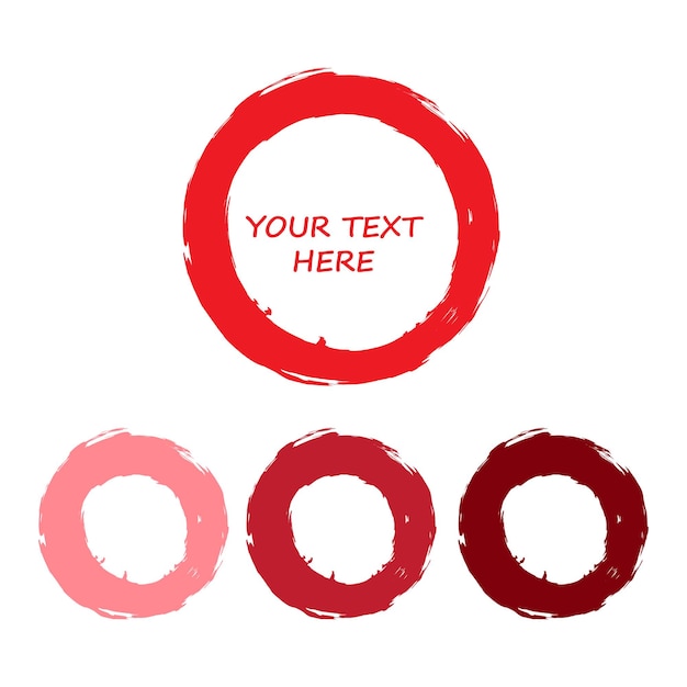 colorful grungy circular shape frame with grungy effect vector