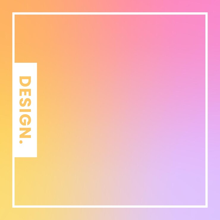 Colorful square gradient background Social media frame vector illustration