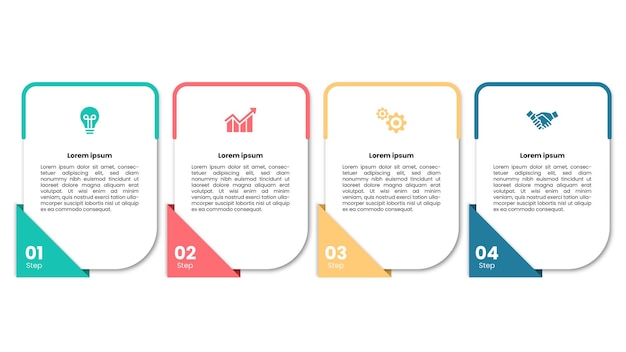 Colorful StepbyStep Infographic Design with Modern Icons