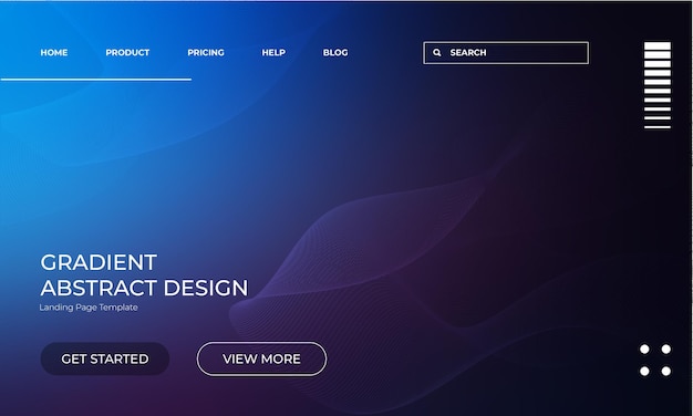 Colorful Vector Gradient Abstract Landing Page Template