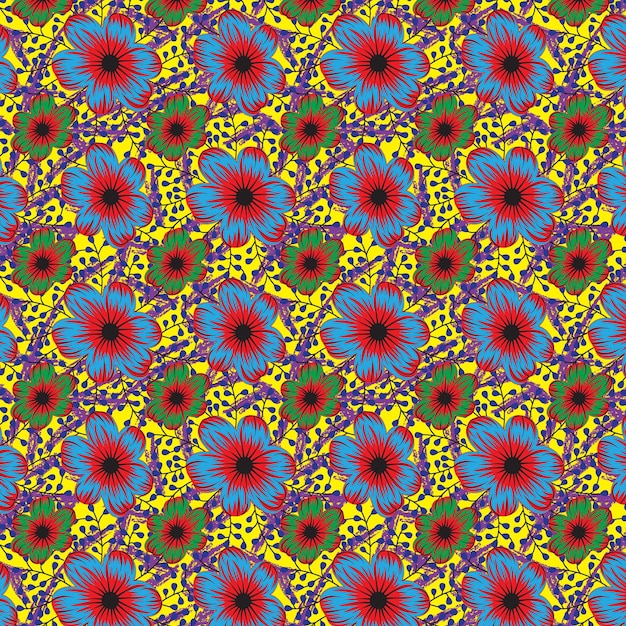 colorfull floral fabric print design