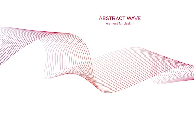 Colorfull wave element for design