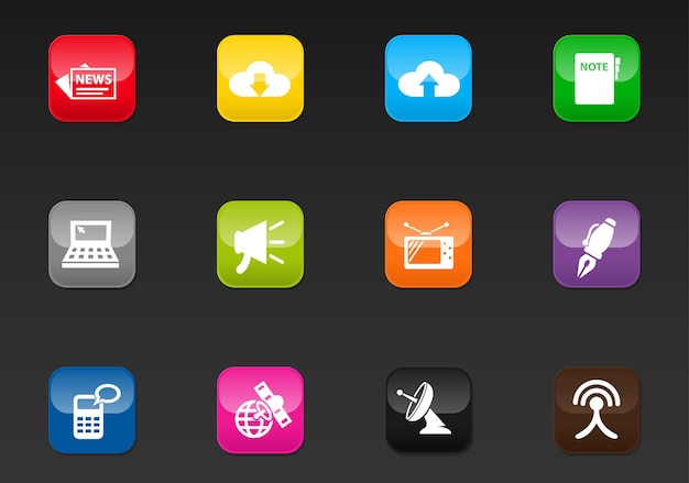 Communication vector icons for user interface design