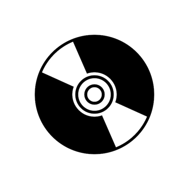 compact disk icon vector design template simple and clean
