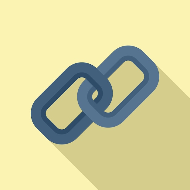 computer chain icon flat vector frame interface internet user