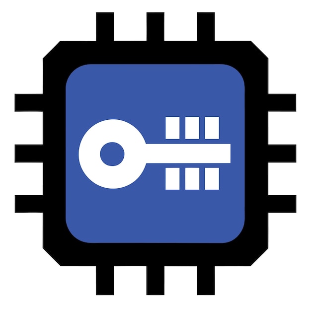 Computer Hardware Components Parts and Devices Featuring Central Processing Unit CPU Vector Style