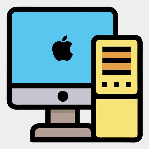 computer hardware components parts and devices featuring operating system os vector style design