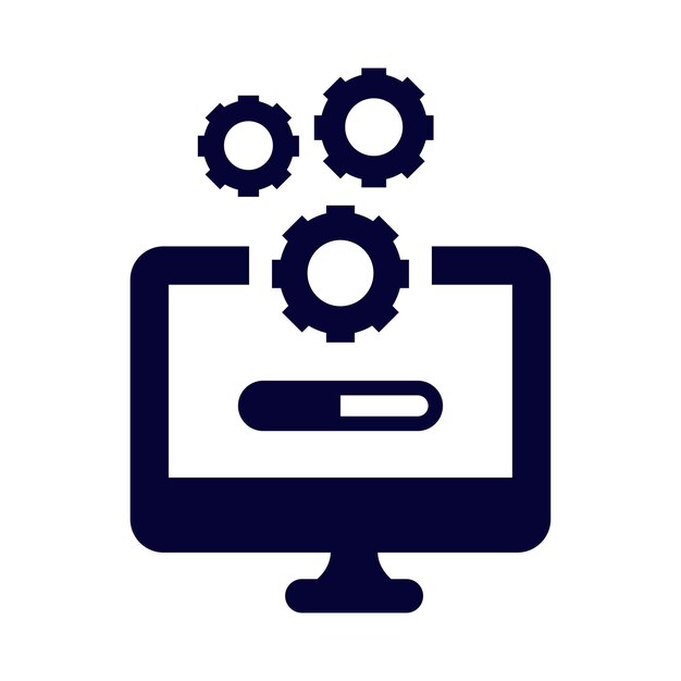 computer monitor gear setting update software computer software update icon