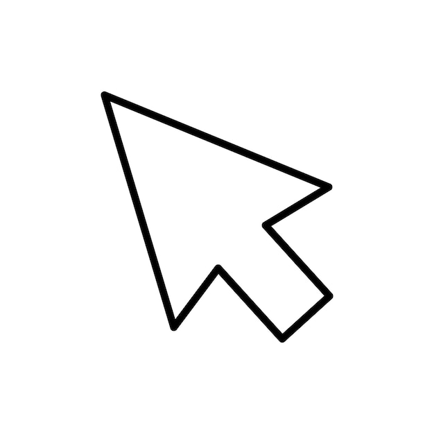 computer mouse click cursor gray arrow icons set vector illustration
