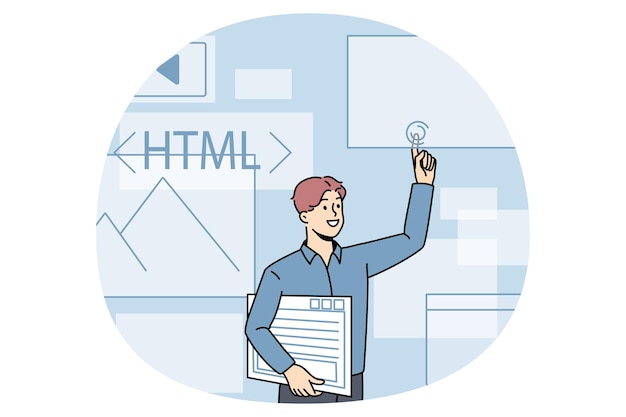 Computer programming and html concept