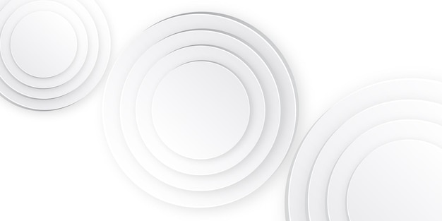Concentric random rotated white rings or circles background