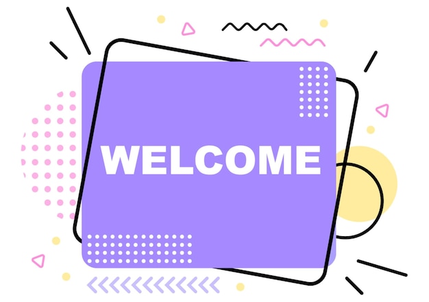 concept new team member welcome word people celebrate greeting concept vector illustration