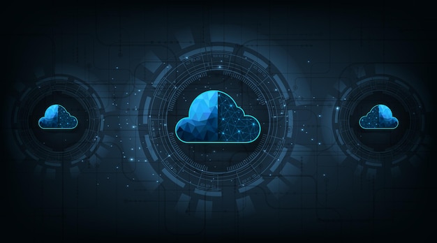 Concept of cloud computing technology illustration