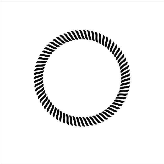 Conceptual illustration of nautical single rope in perfect circle rope circle shape Jewelry design