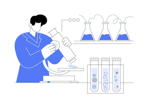 conduct research in marine laboratory abstract concept vector illustration