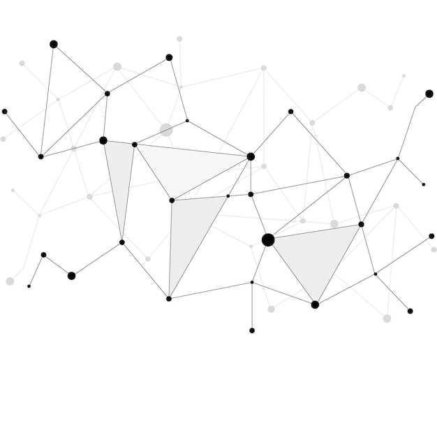 Connected dots abstract concept design