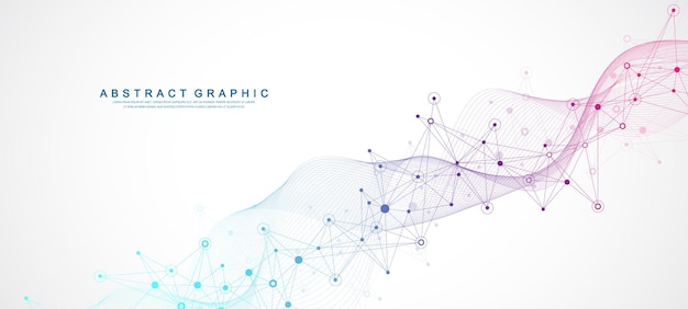 connecting dots and lines abstract geometric plexus style background hand drawn vector art