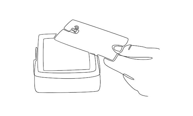 continuous line of payment card machine