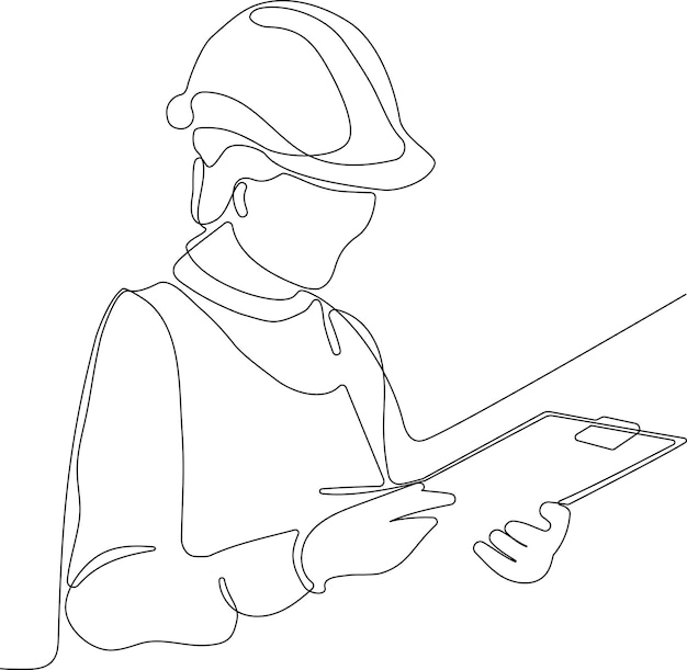 Continuous one line drawing for your minimal design Vector landing page of architecture works