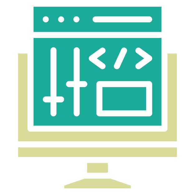 Control Panel vector icon illustration of Web Hosting iconset