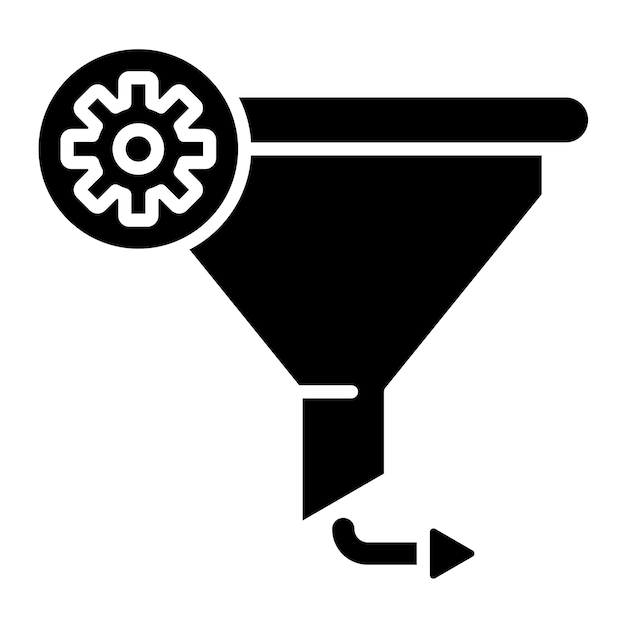 Conversion Rate Glyph Solid Black Illustration