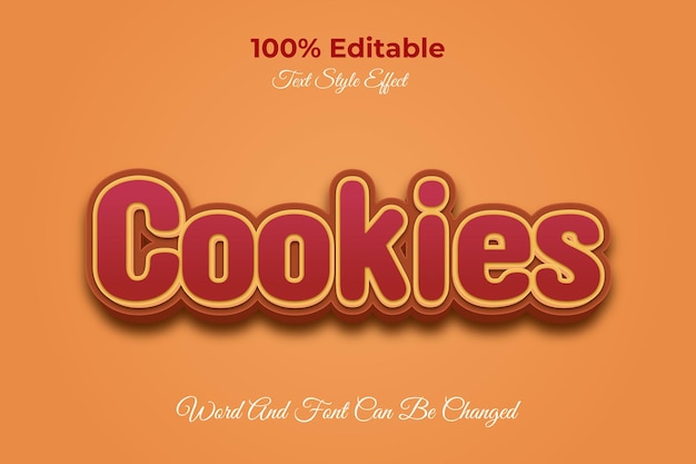 cookies editable text effect template