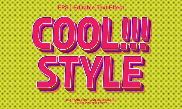 Cool style editable text effect