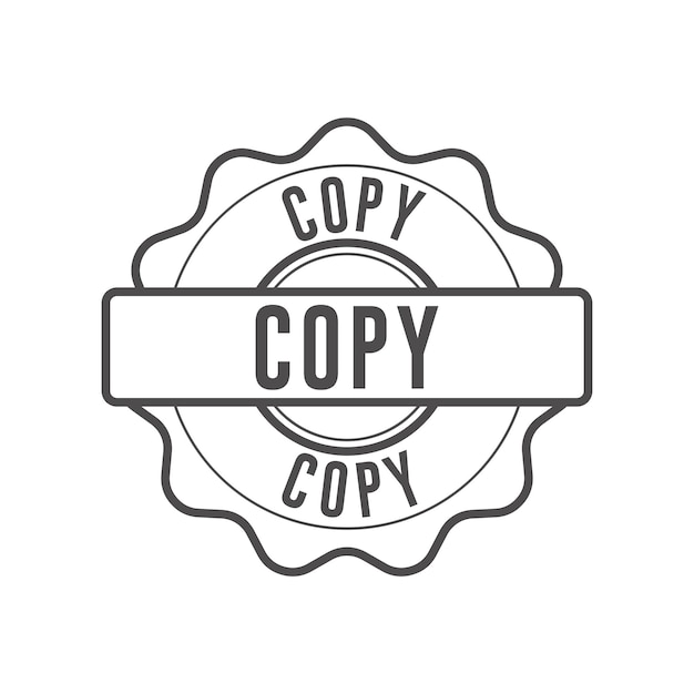 Copy Rubber stamp icon vector design templates simple and modern concept