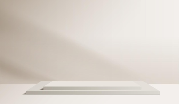 cosmetic light brown background and premium podium display for product presentation branding