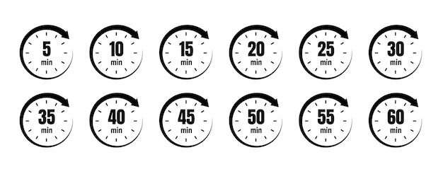 Countdown timer 10 20 30 40 50 60 minutes Countdown from 0 to 60 seconds