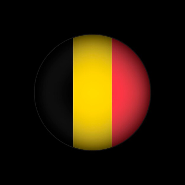 Country Belgium Belgium flag Vector illustration