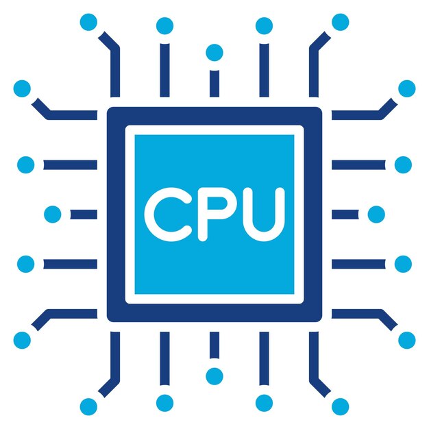 cpu icon vector image can be used for computer science