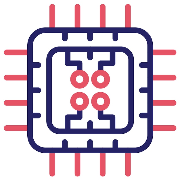 Cpu vector icon illustration of Electronic Devices iconset
