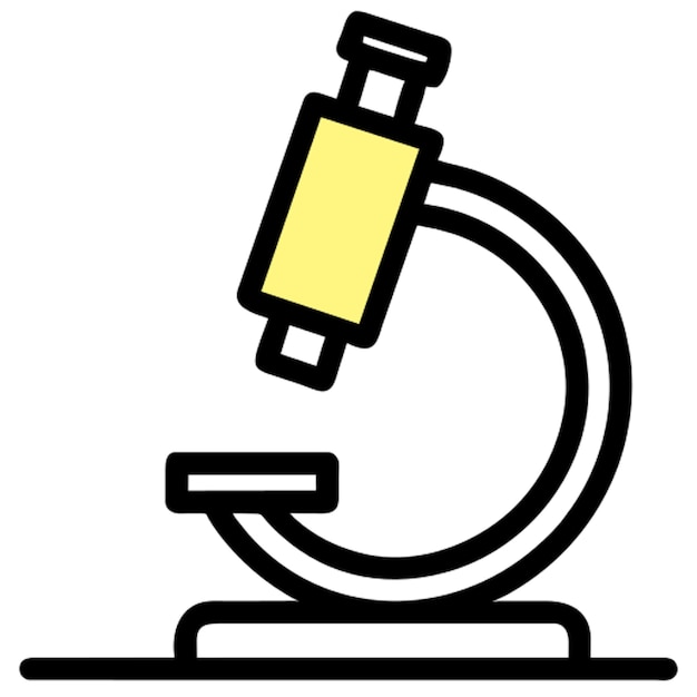 craft an icon of a microscope to emphasize scientific studies and discovery icon
