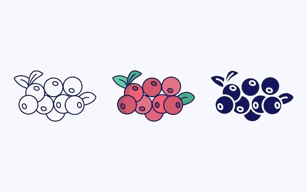 Cranberry vector icon illustration