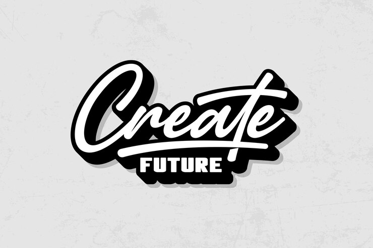 Vektor create future - a bold typographic statement