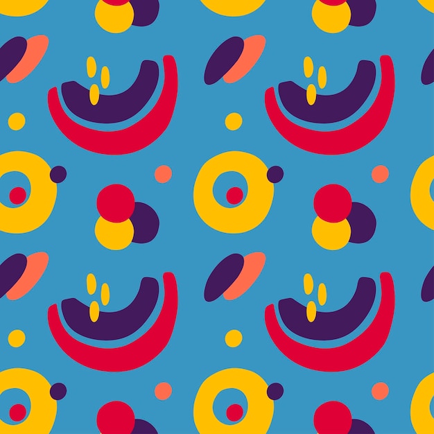 Creative 90s style geometric shape background with abstract collage shapes Kidcore style