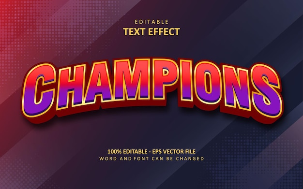 creative champions text effect