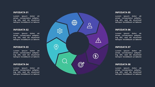Creative concept for infographic with 6 steps options parts or processes