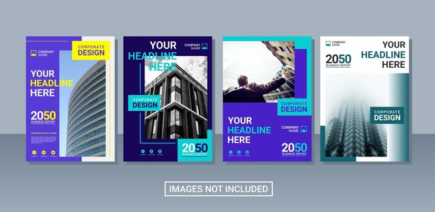 Creative corporate book cover collection template