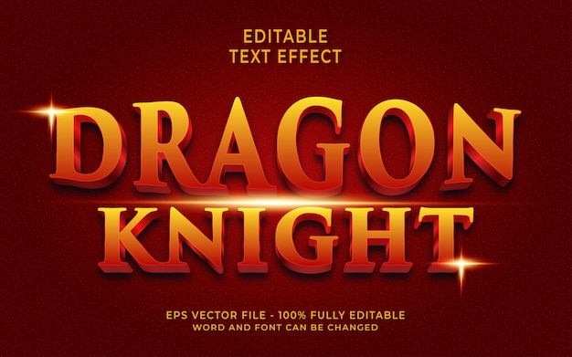 Creative dragon knight text effect