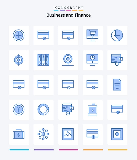 Creative Finance 25 Blue icon pack Such As finance business finance archive shoot