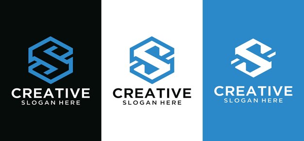 Creative Letter S Logo Design, S logo icon design template elements